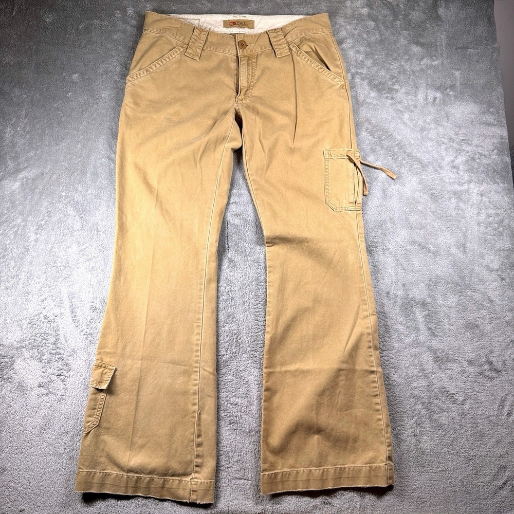 Buckle BKE Low Rise Khaki‎ Cargo Bootcut Pants Women's 32x33.5 Y2K Utility